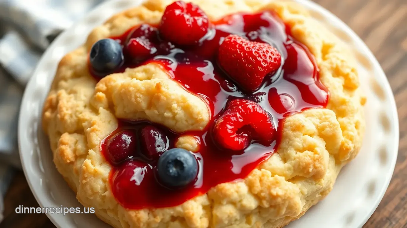 Homemade Biscuits with Mixed Berry Jelly