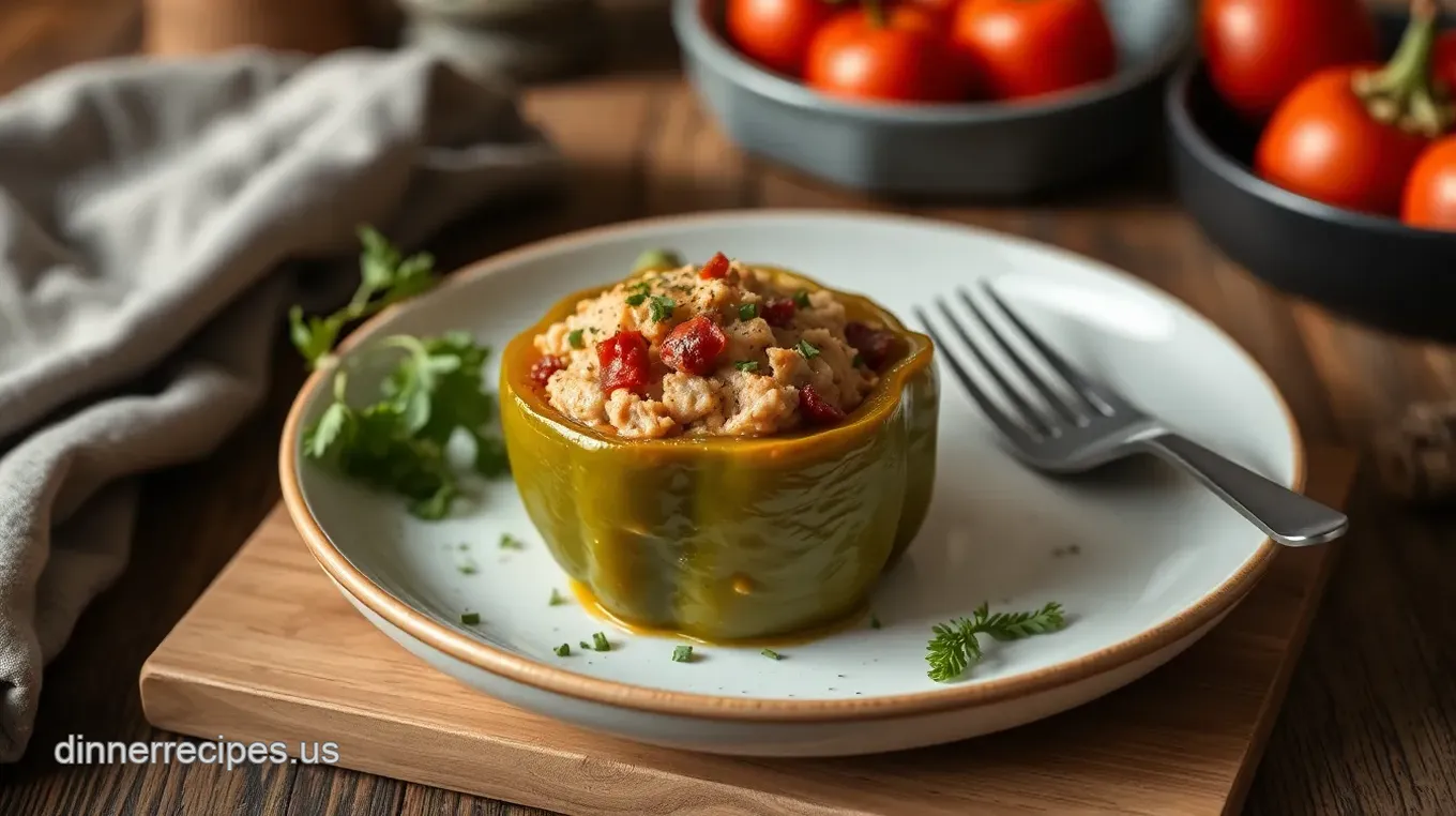Savory Baked Leftover Turkey Stuffed Peppers