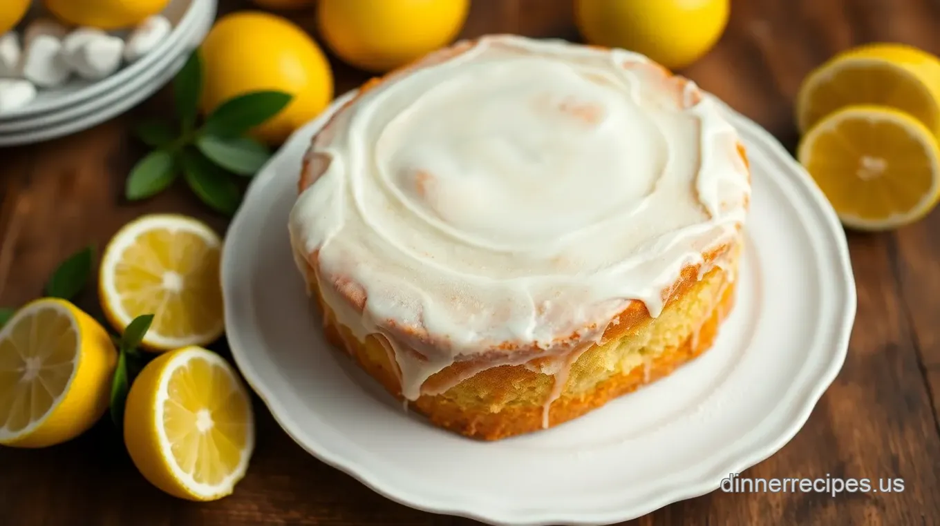 Moist Lemon Cake with Zesty Glaze