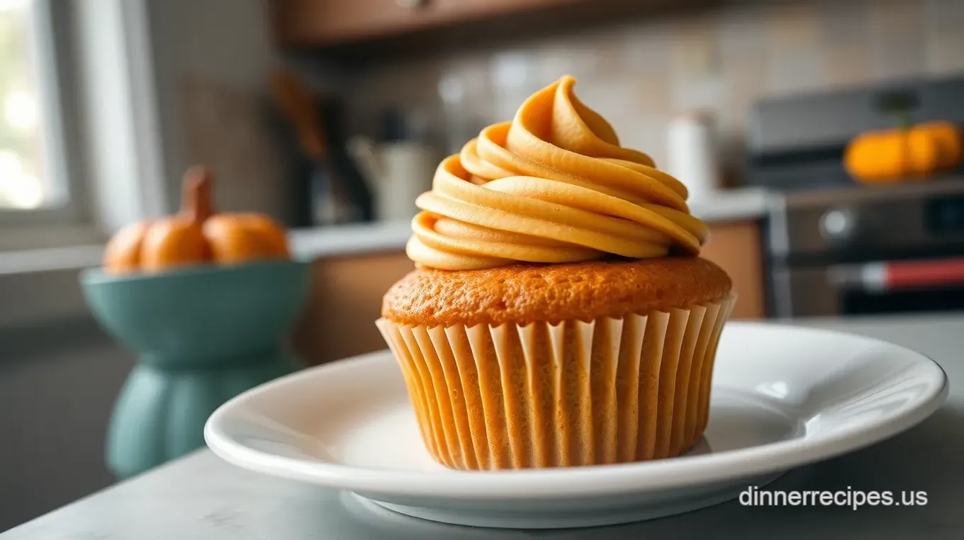 Halloween Pumpkin Spice Cupcakes with Cream Cheese Frosting