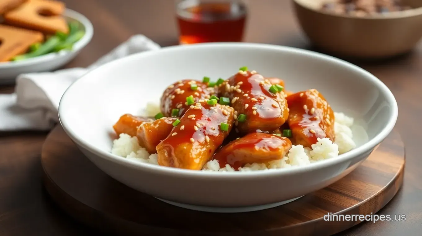 Baked Sesame Chicken with Sticky Honey Sauce