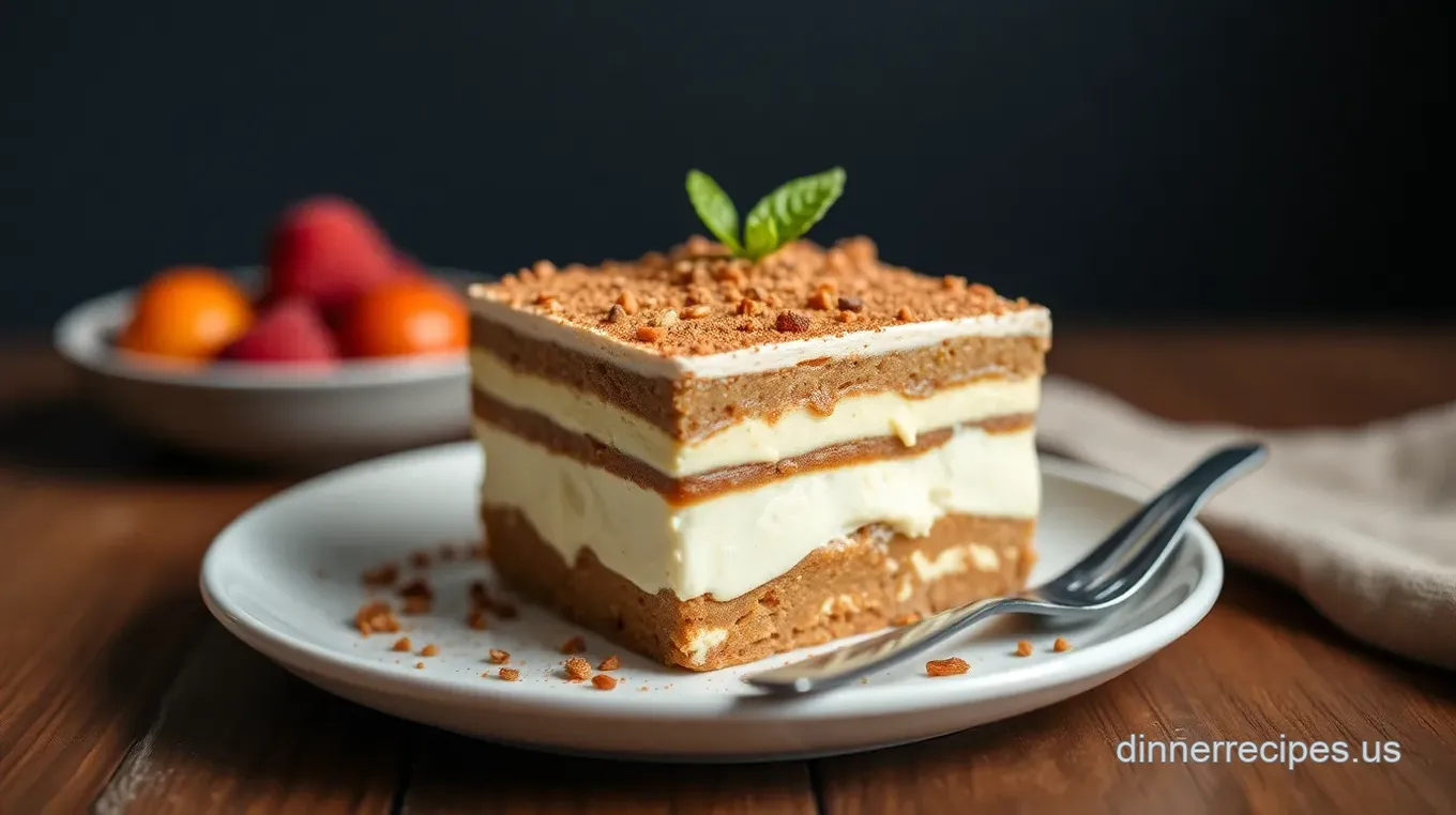 No-Bake Tiramisu Dessert with Creamy Layers