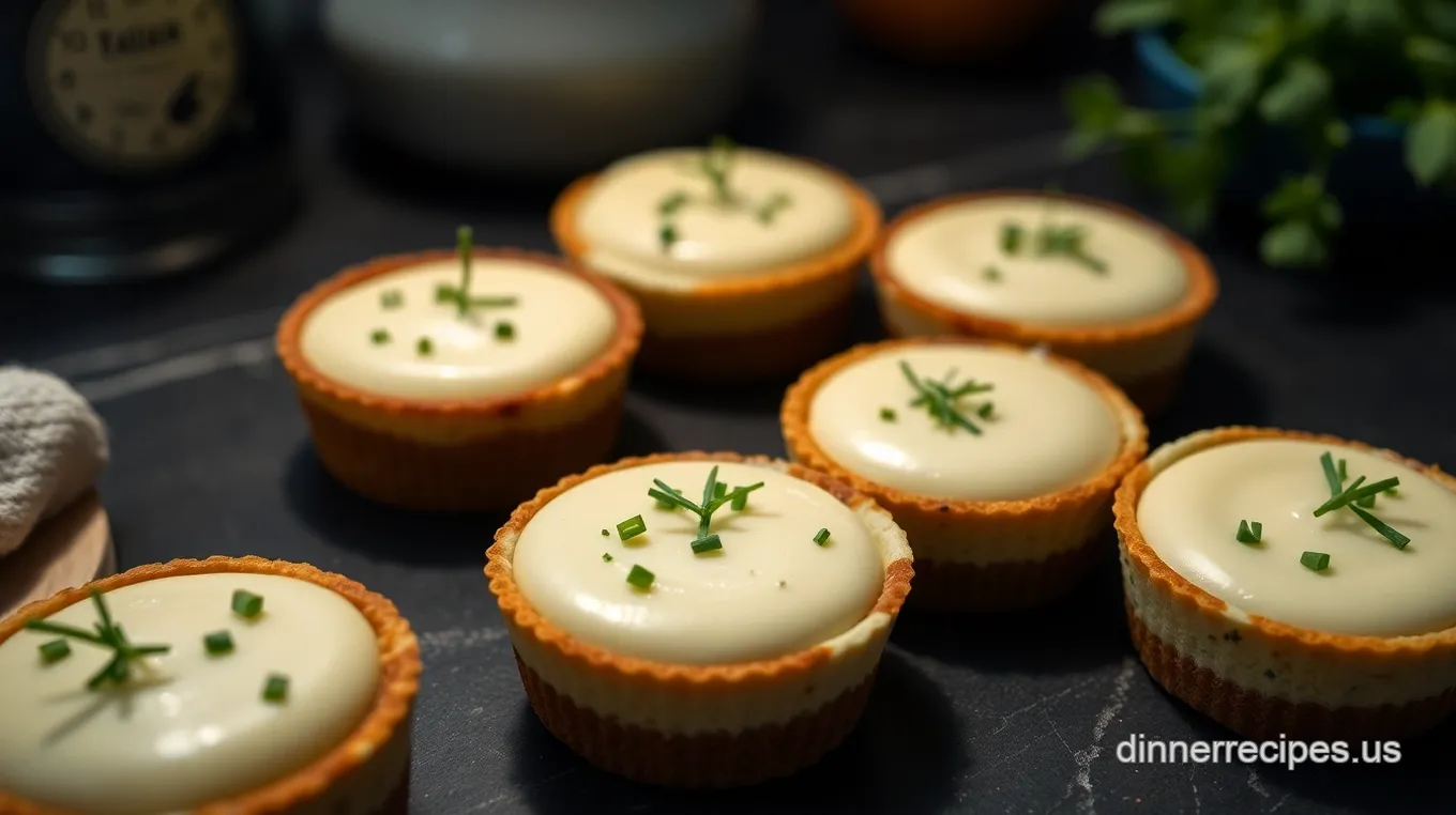 Creamy Herb &amp Garlic Mini Savory Cheesecakes
