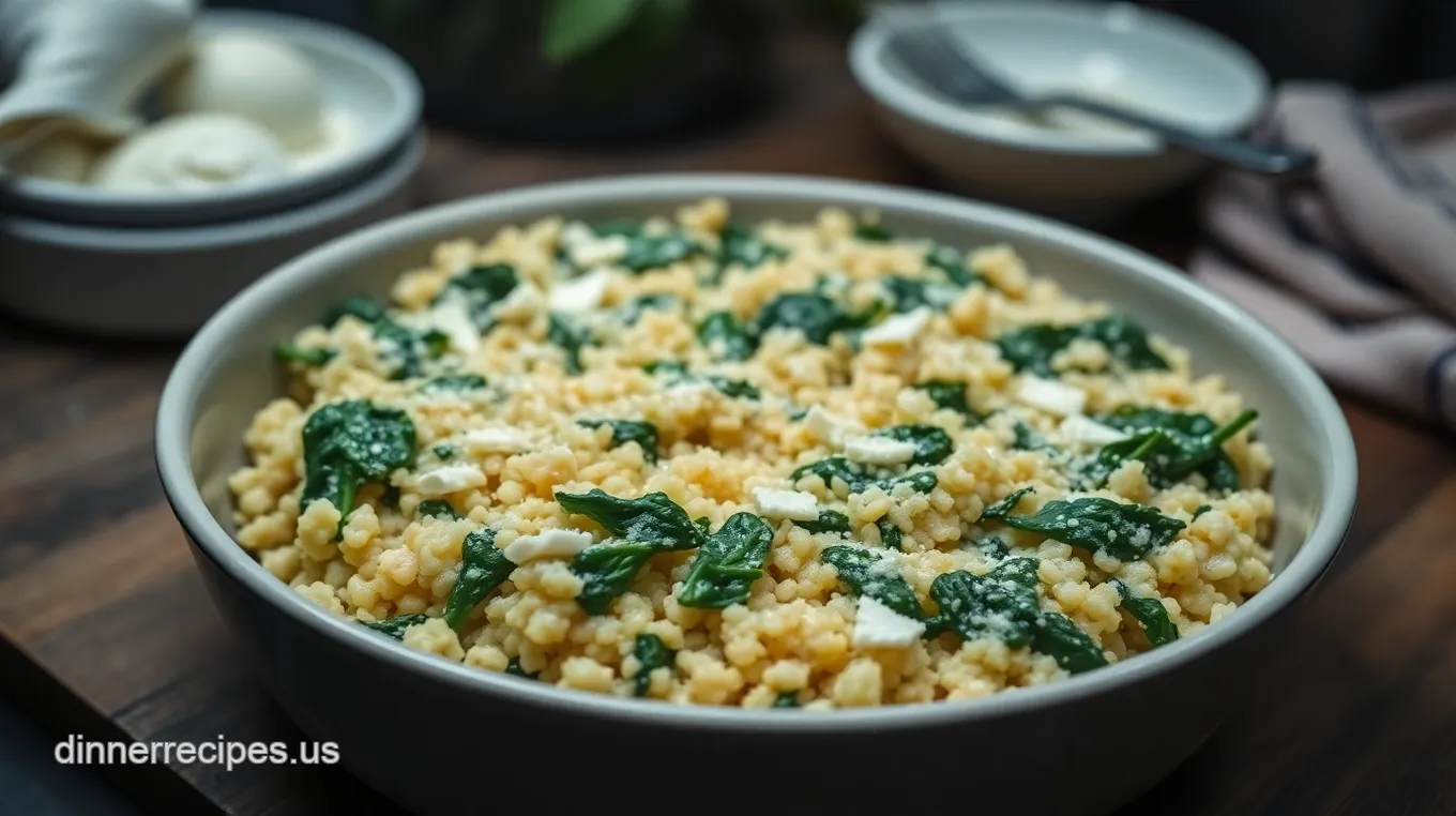 Creamy Quinoa &amp Spinach Casserole