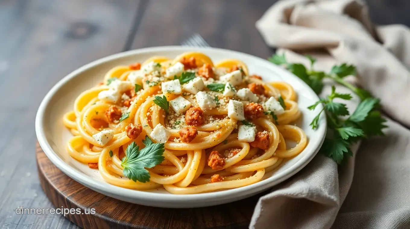Creamy Baked Vegan Feta Pasta
