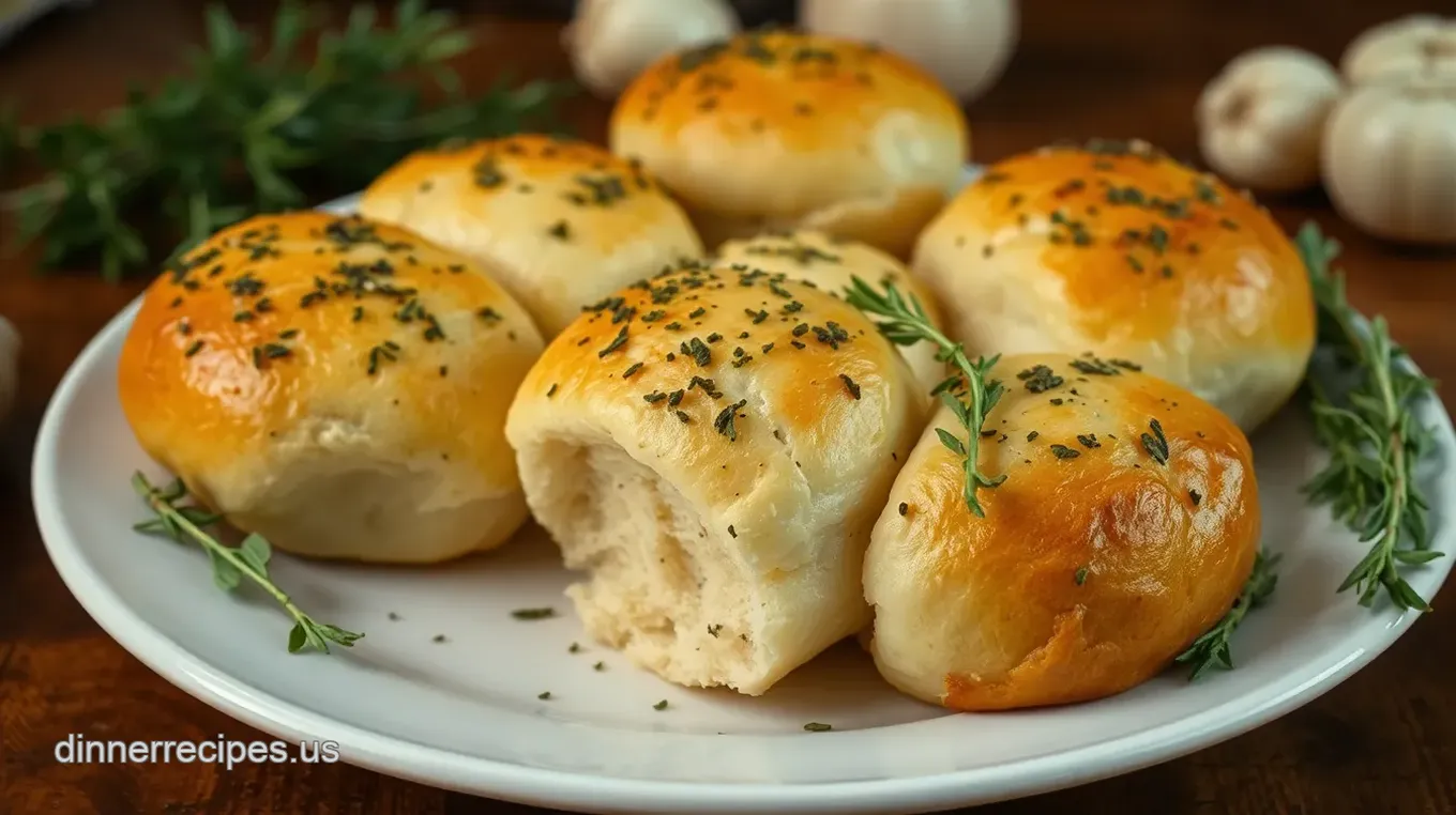 Savory Garlic Herb Dinner Rolls