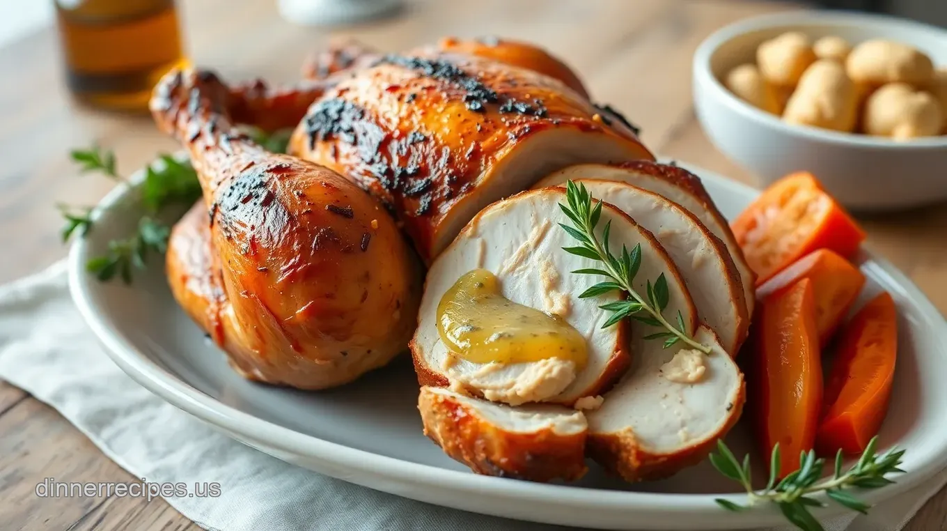 Herb-Infused Roasted Turkey with Velvet Herb Butter