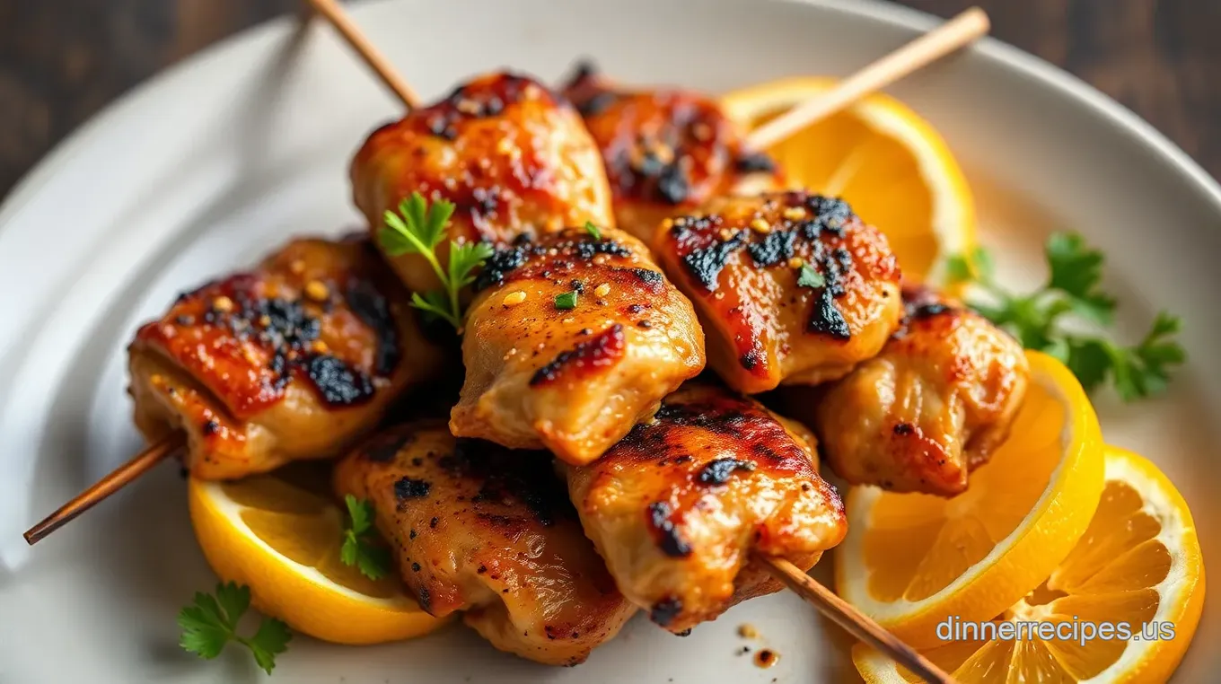 Grilled Chicken Skewers with Zesty Orange
