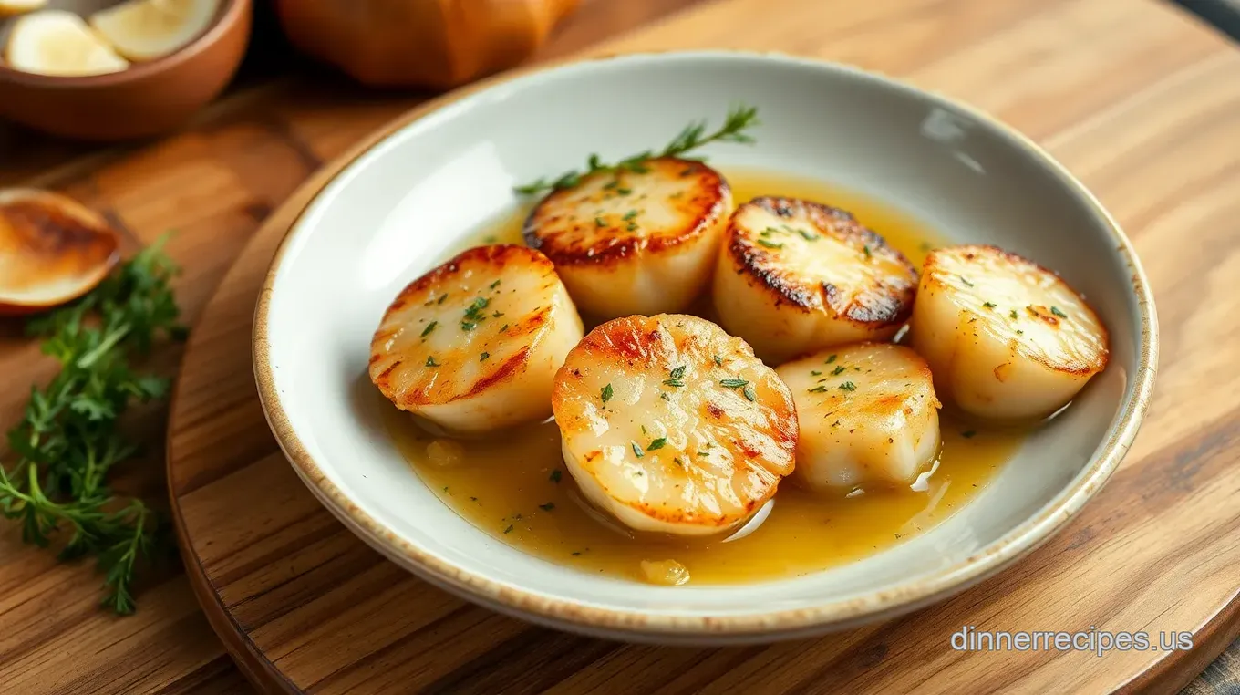 Quick and Tender Garlic Butter Scallops
