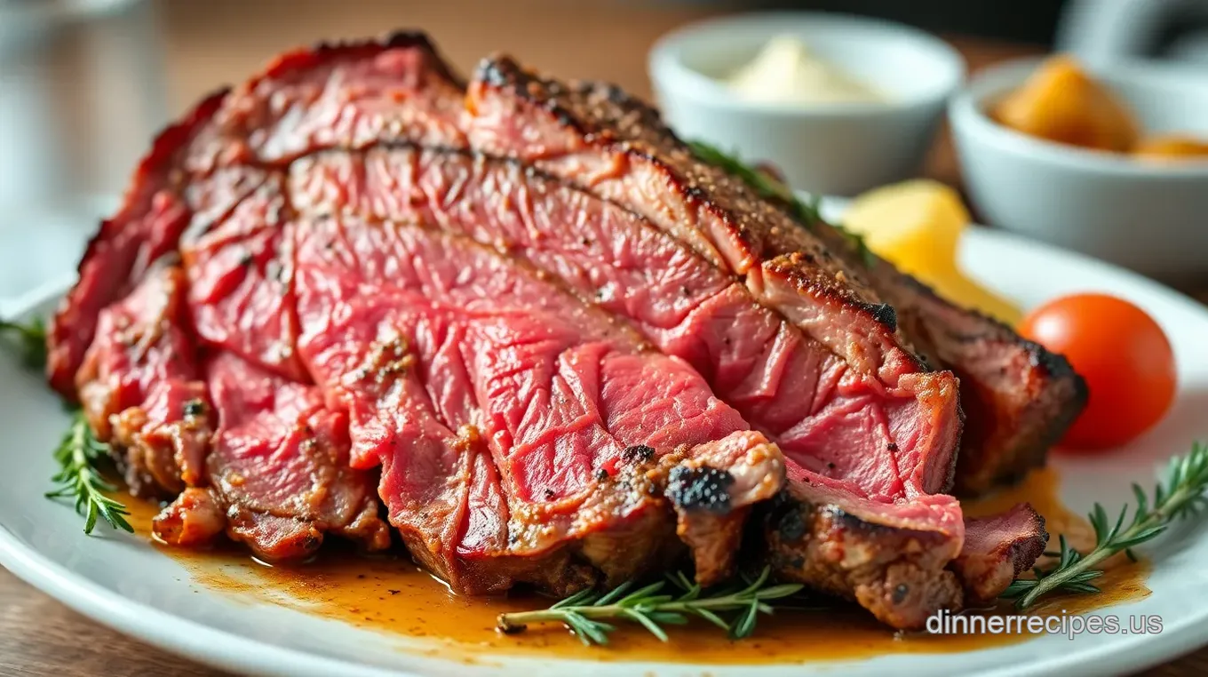 Perfectly Cooked Prime Rib
