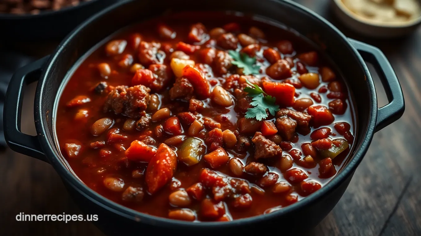 Rustic Deer Camp Venison Chili