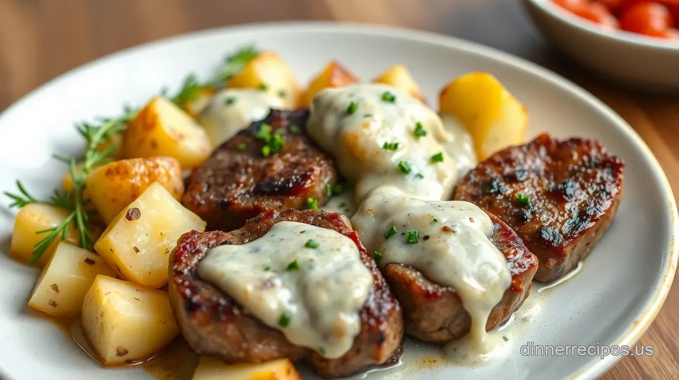 All-American Steakhouse Sirloin with Garlic Mashed Potatoes