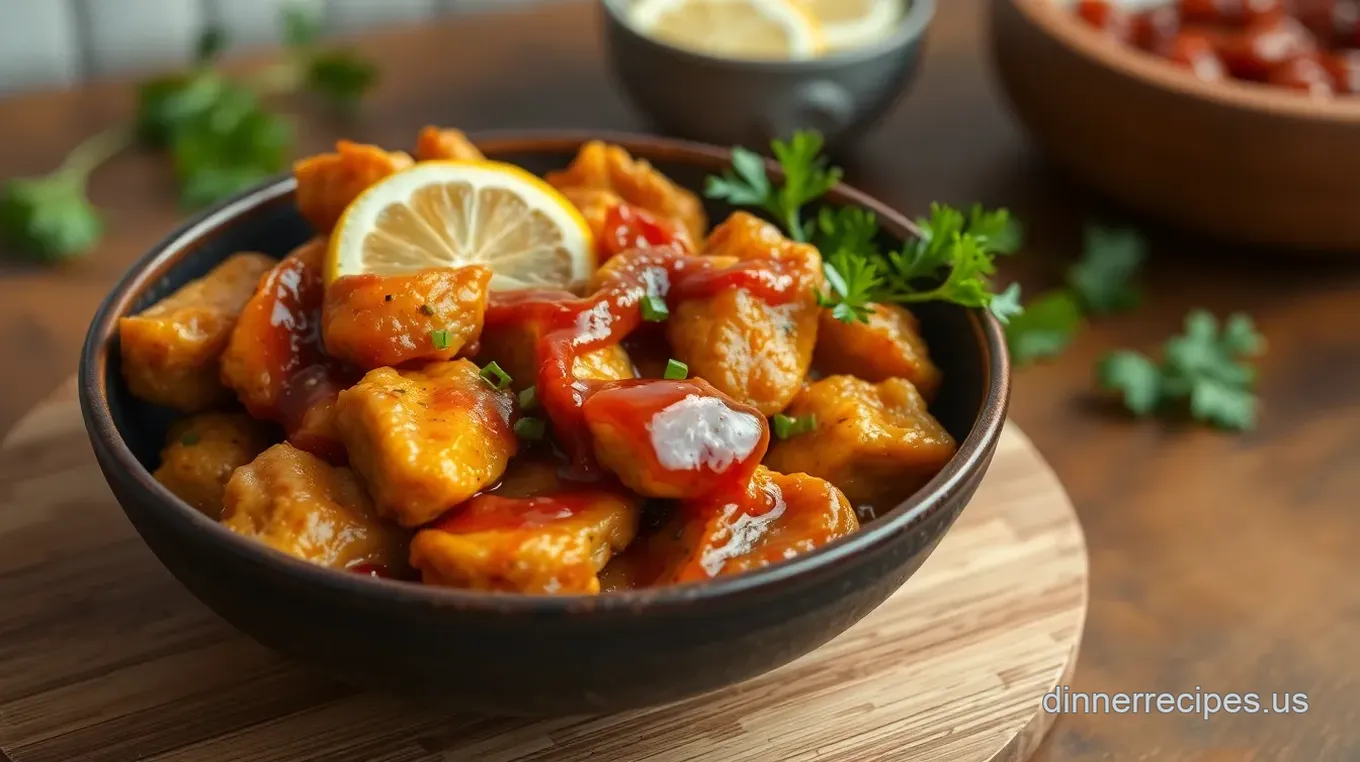 Zesty Stir Fry Lemon Chicken with Sweet Sauce