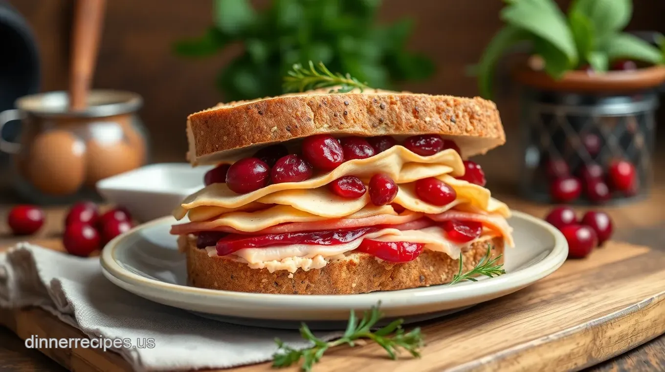Quick Turkey Sandwich with Cranberry Bliss
