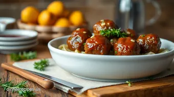 Irresistibly Easy Bake Beef Sticky Honey Garlic Meatballs - A Family Favorite! recipe card