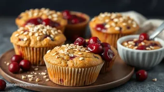 Easy & Delicious Bake Cranberry Sauce Muffins with Oat Topping: A Family Favorite recipe card