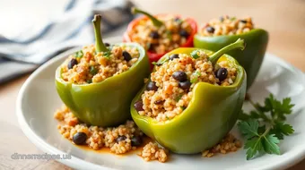 My Delightful Bake Quinoa Turkey Stuffed Peppers: A Family Favorite Recipe recipe card
