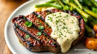 Grilled Bison Ribeye with Savory Herb Butter recipe card