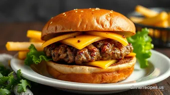 Grilled Car Burger with Juicy Flavor recipe card