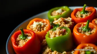 Easy recipes justalittlebite: 5 Delicious Mini Stuffed Peppers! recipe card