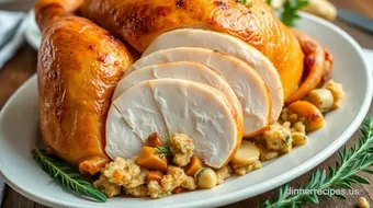 Roast Turkey with Savory Stuffing Delight recipe card