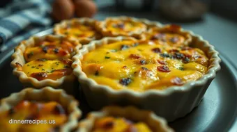 How to Make My Favorite Just a Little Bite Recipe: Savory Mini Quiches recipe card