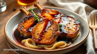 Easy Stovetop Pork Chops in Honey Balsamic Glaze: A Comforting Dinner recipe card
