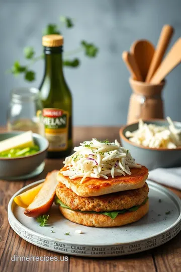Quick Fish Burgers with Creamy Slaw ingredients
