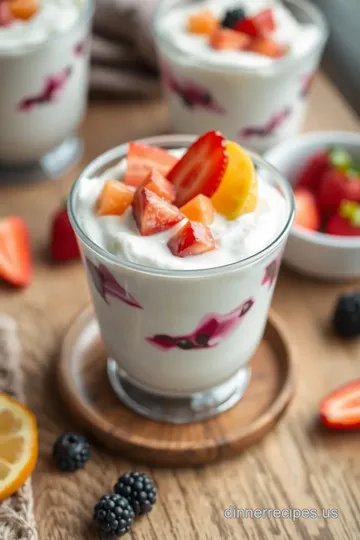 Freeze Greek Yogurt with Mixed Fruit Delight presentation