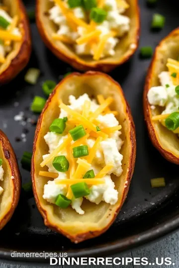 Air Fryer Cottage Cheese Baked Potato Skins presentation