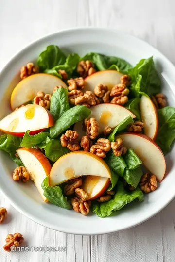 Fresh Apple Walnut Salad with Dressing ingredients