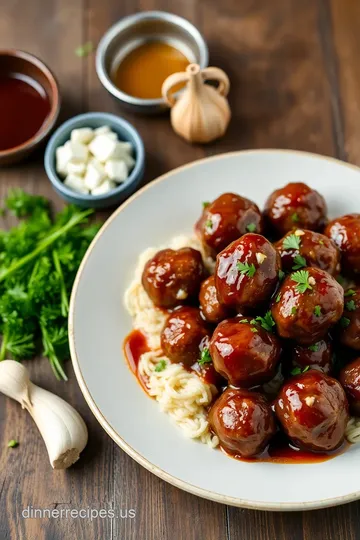 Bake Beef Sticky Honey Garlic Meatballs ingredients