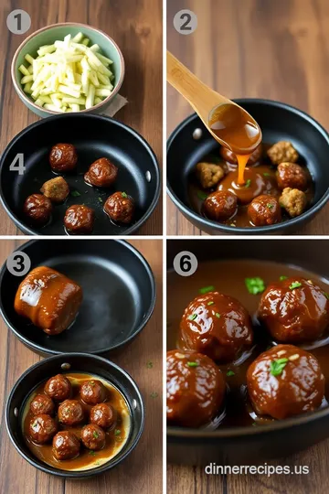 Bake Beef Sticky Honey Garlic Meatballs steps