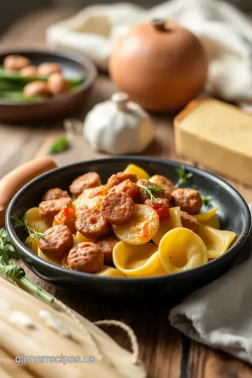 Baked Cheesy Tortellini with Sausage Delight ingredients