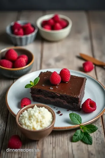Decadent Chocolate Cake with Raspberry Cream Filling and Ganache Glaze ingredients