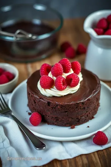 Decadent Chocolate Cake with Raspberry Cream Filling and Ganache Glaze steps