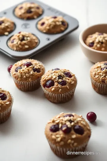 Cranberry Bliss Muffins with Crunchy Oat Topping steps