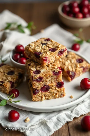 Bake Cranberry Sauce Oat Bars presentation