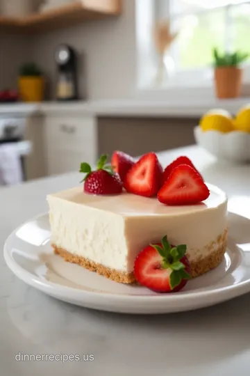 Heavenly Baked Creamy Cheesecake with Fresh Strawberries steps