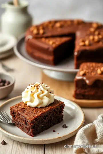 Classic German Chocolate Cake with Coconut-Pecan Frosting presentation