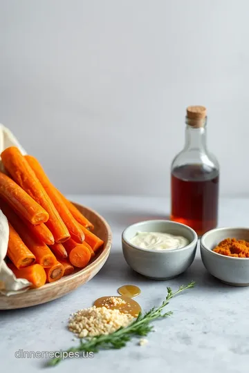 Sweet &amp Savory Baked Honey Carrots ingredients
