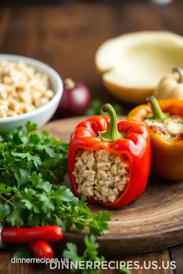 Savory Baked Leftover Turkey Stuffed Peppers ingredients