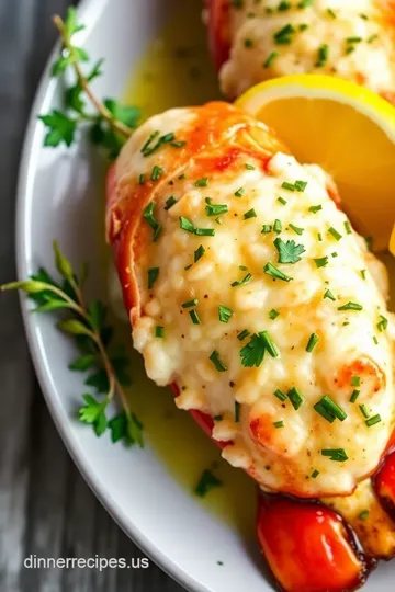 New Year&#039 s Eve Lobster Tail with Garlic Butter presentation