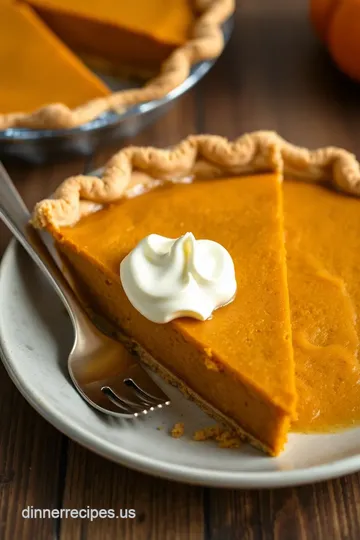 Silky Pumpkin Pie with Creamy Filling presentation