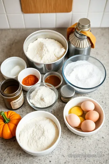 Halloween Pumpkin Spice Cupcakes with Cream Cheese Frosting ingredients