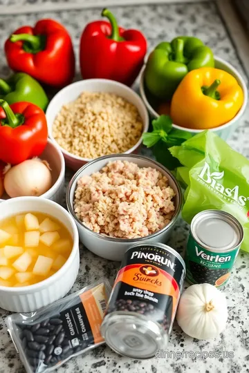 Delightful Turkey Quinoa Stuffed Peppers ingredients