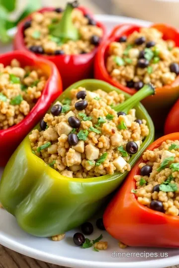 Delightful Turkey Quinoa Stuffed Peppers presentation