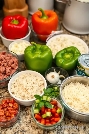 Armenian Dad’s Dinner Delight - Stuffed Bell Peppers ingredients