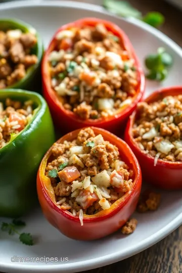 Armenian Dad’s Dinner Delight - Stuffed Bell Peppers presentation