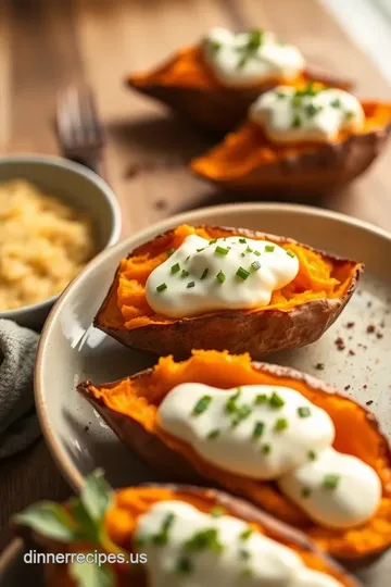 Creamy Baked Sweet Potatoes with Savory Toppings steps